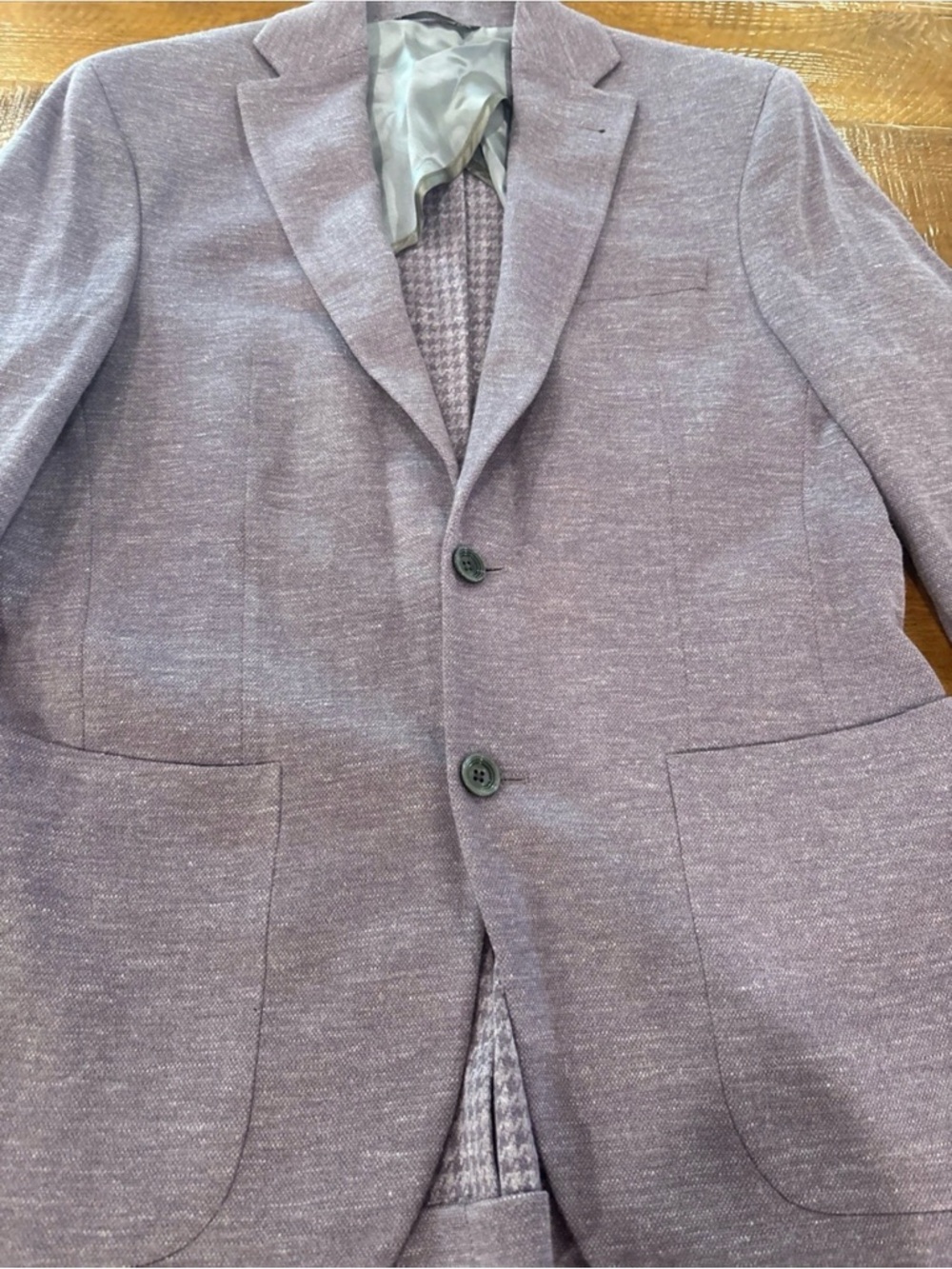 Jack Victor Loro Piana Comfortwear Lavender Jacket - Tailored Knit Look